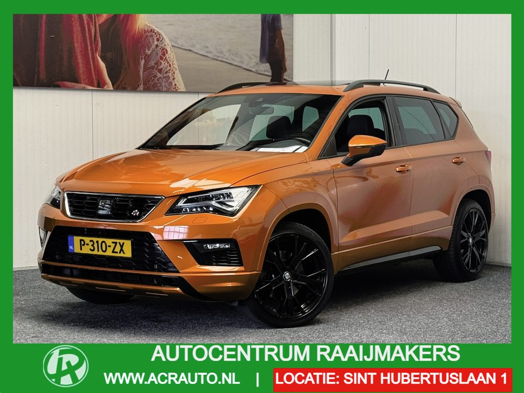 SEAT Ateca 2.0 ECO TSI FR 4DRIVE BUSINESS INTENSE AUTOMAAT PANORAMADAK NAVIGATIE CRUISE CONTROL SCHUIF/KANTELDAK STOELVERWARMING APPLE CARPLAY/ANDROID 360 CAMERA RIJSTROOKSENSOREN DODEHOEKSENSOREN ZEER MOOI !!