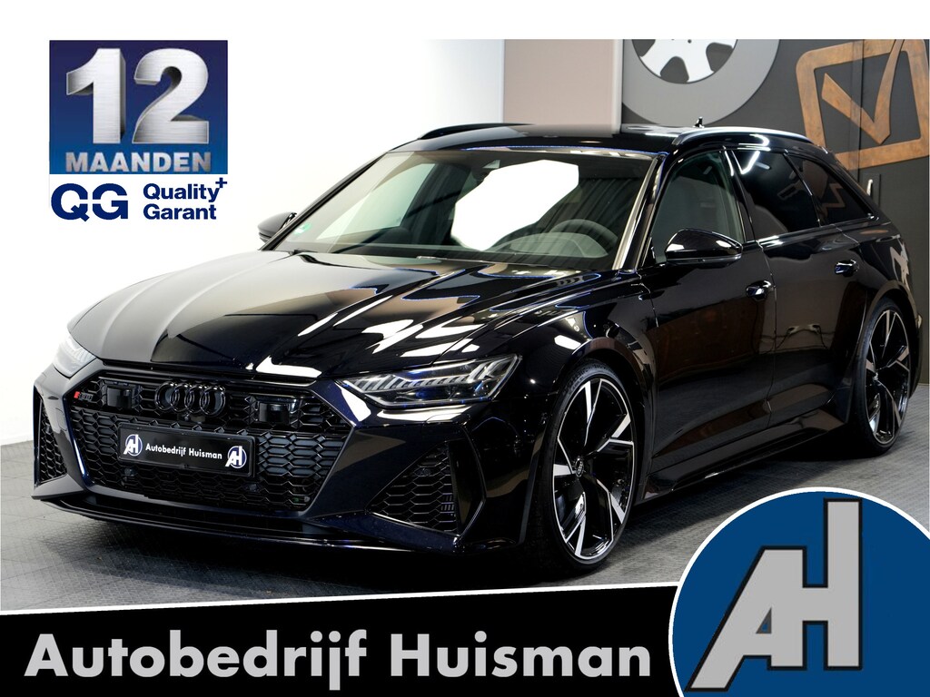 Audi RS6 Avant 4.0 TFSI 441kW/600pk Aut8 Quattro Performance LUCHTVERING + SOFTCLOSE + BANG&OLUFSEN + STANDKACHEL + 360 CAMERA + HEAD-UP + DUBBEL GLAS + ADAPT.CRUISE + LANE ASSIST + MATRIX LED + STOELVERWARMING&-VENTILATIE + HEAD-UP + EL.TREKHAAK + 22" LM-VELGEN!!