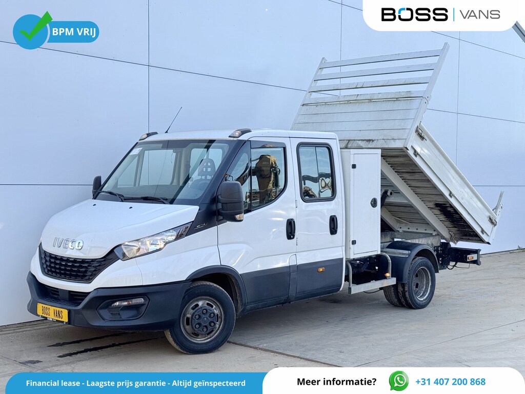 IVECO Daily 35C14 2.3 Kipper Dubbele Cabine Dubbellucht 3,5t Trekhaak 6 Stoelen Airco Cruise Control Benne Tipper