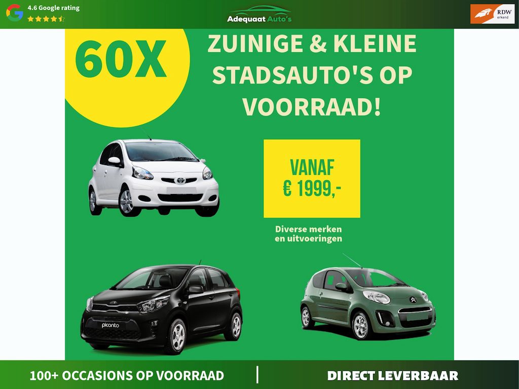 Toyota Yaris 60X Kleine auto's op voorraad v.a €2000