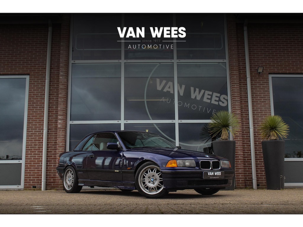 BMW 3-Serie Cabrio 320i E36 | HiFi audio | Motorsport velgen | Montrealblau | Leer | Sportstuur | Stoelverwarming | Airco | 150 pk | 6 cilinder
