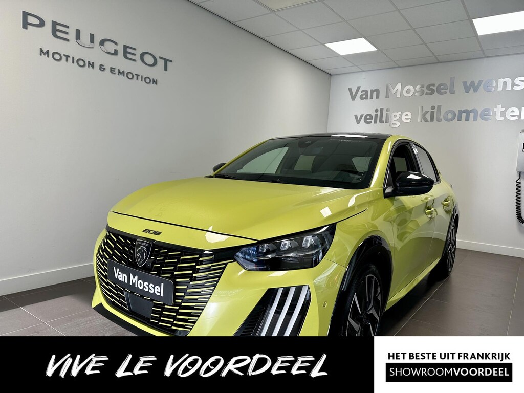 Peugeot 208 1.2 Hybrid 145 e-DCS6 GT | Draadloze Apple Carplay / Android Auto | Panorama dak | 360° Parkeercamera | Adaptieve Cruise Controle | Elektrische & Verwarmbare Voorstoelen