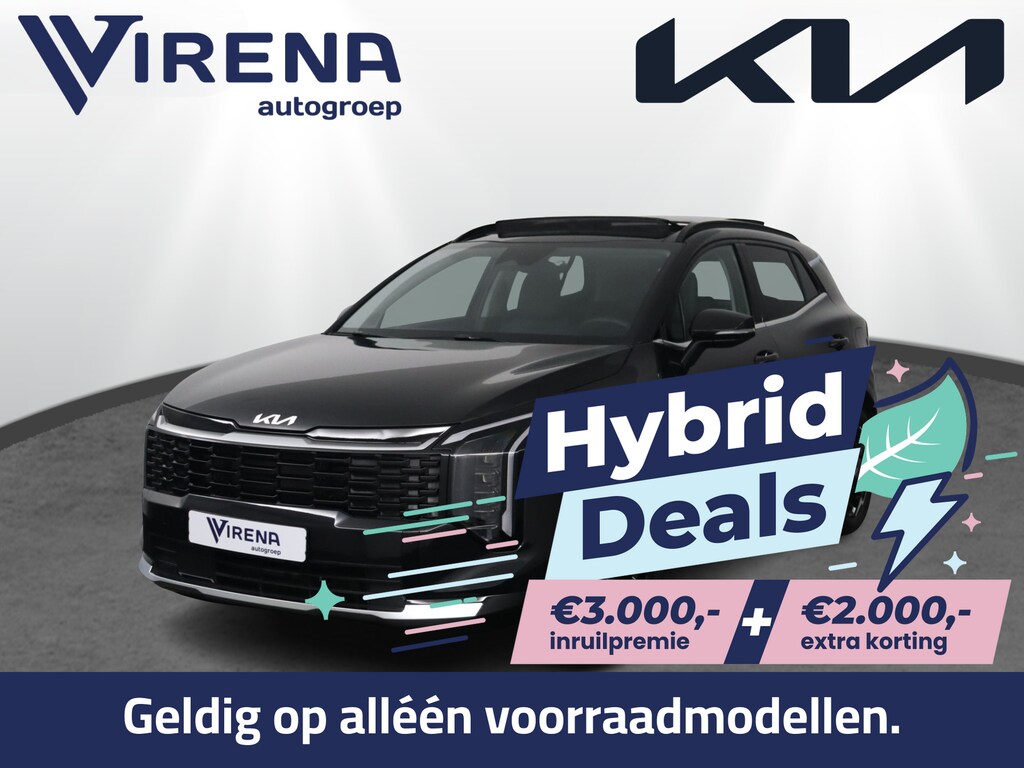 Kia Sportage 1.6 T-GDi Hybrid DynamicPlusLine - €5.000,- voordeel - Stoel/Stuurverwarming - Schuif/kantel dak - Adaptieve Cruisecontrol - AppleCarplay - Android Auto - 7 Jaar of 150.000 Fabrieksgarantie