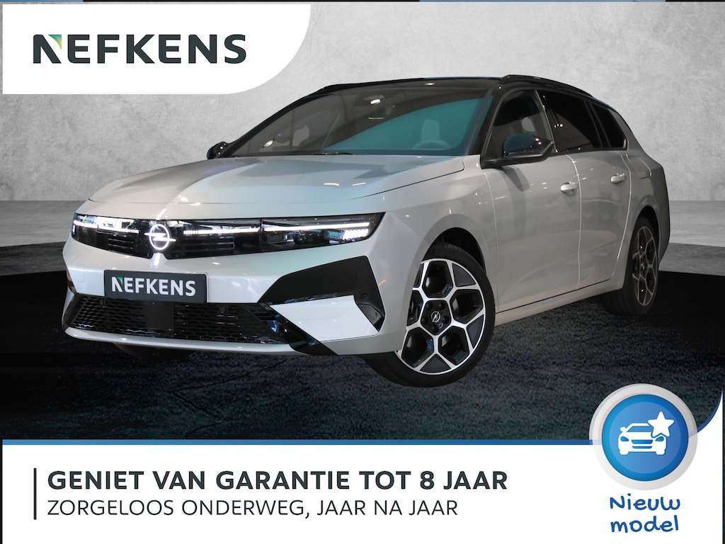 Opel Astra Sports Tourer Ultimate Plug-in Hybrid 195 pk Automaat | Voorraad | Tot 8 jaar garantie | Alcantara | Kantel-schuifdak | Stoel/Stuurverwarming | Navigatie | 180' achteruitrijcamera