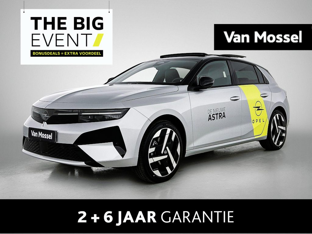 Opel Astra Electric 58 kWh Ultimate | DEMO | TOT 8 JAAR GARANTIE! | Head up display | Navigatie | Achteruitrijcamera | Stoelverwarming | Stuurverwarming | Keyless | Dodehoek waarschuwing | Panoramadak |