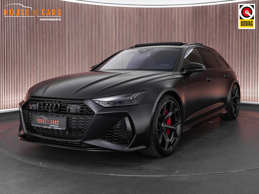 Audi RS6 Avant Performance TFSI 630pk quattro |BTW|B&O Advance|stealth PPF|keramisch|dynamic plus|pano|360 camera|memory|Apple Carplay|blind spot|elek. trekhaak|stoelverwarming & verkoeling|