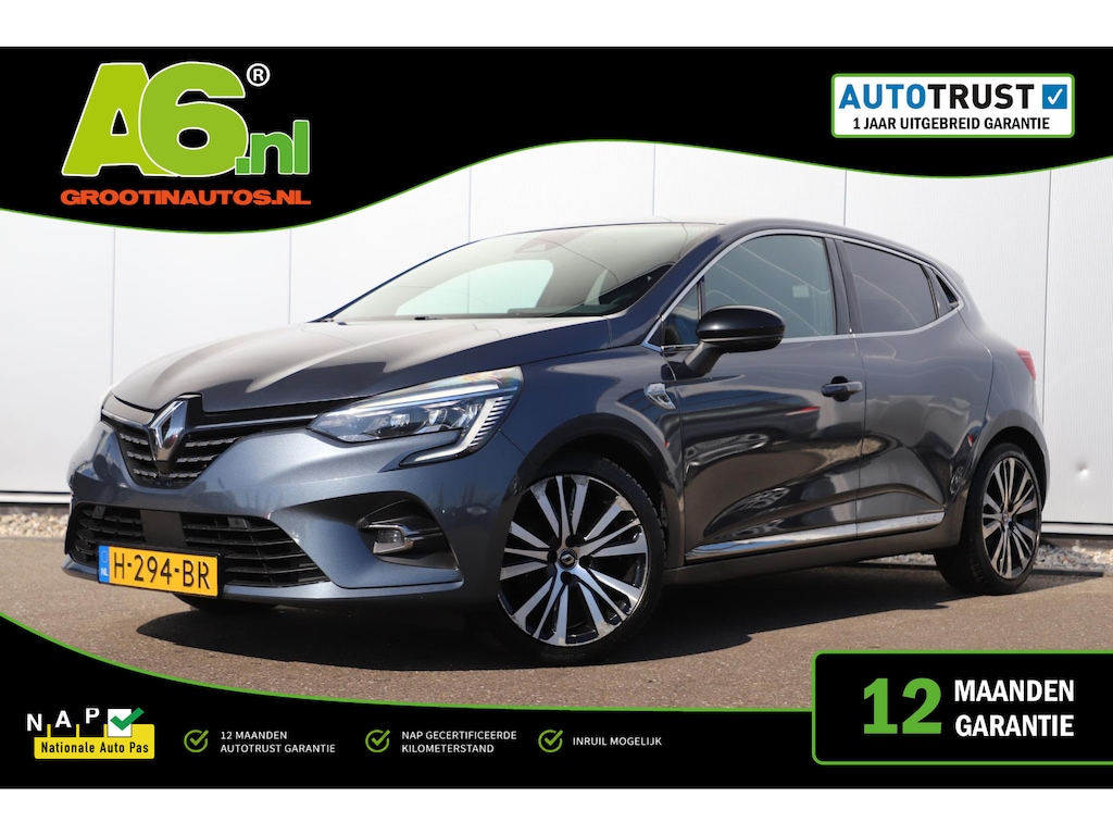 Renault Clio 1.0 TCe Initiale Paris 101PK Groot Navigatie Achteruitrijcamera Lederen Bekleding 17 inch LMV