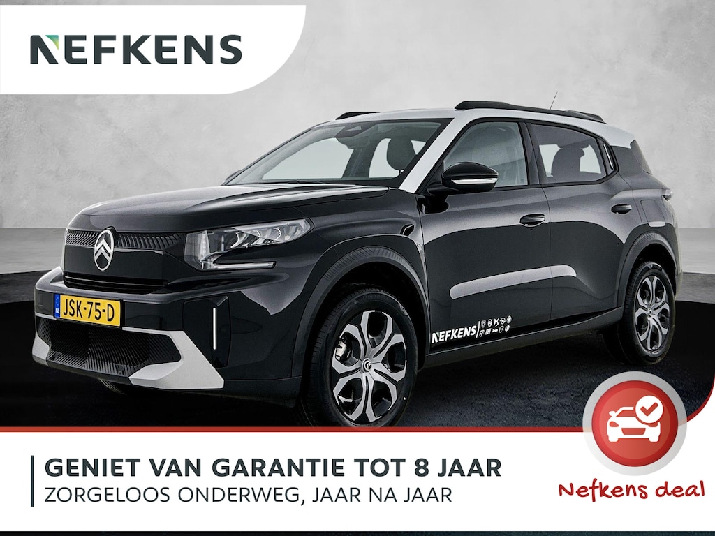 Citroën C3 Aircross SUV Plus Hybrid 145pk Automaat | Zeer lage kilometerstand! | Navigatie via draadloze Apple Carplay / Android Auto | Achteruitrijcamera | Climate Control | Cruise Control | Parkeersensoren | Bluetooth | Comfortstoelen | Elektrisch inklapbare spiegels | Donker getint glas | Led koplampen | Afwijkende dakkleur |