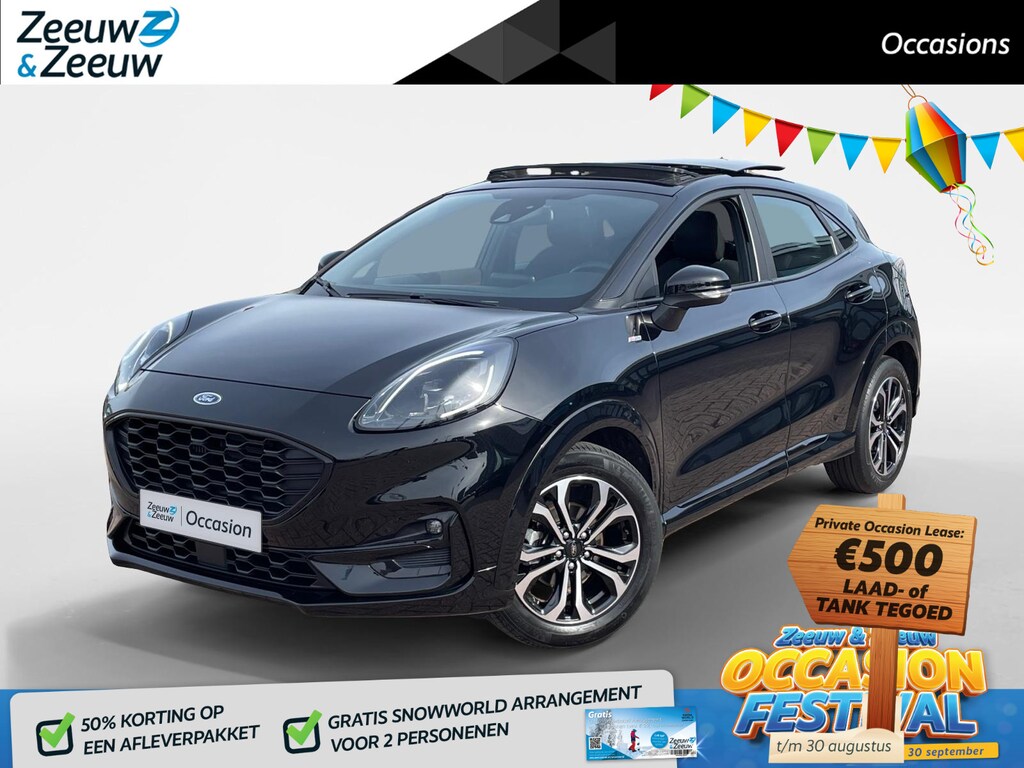 Ford Puma 1.0 EcoBoost Hybrid Titanium X *Automaat*Navigatie*Schuif/kanteldak*Cruise Control*LM.Velgen*Carplay*Zeer nette auto!