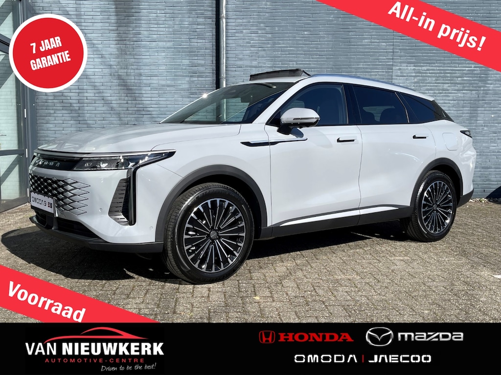 Omoda 9 Omoda 9 1.5 Plug-in Hybrid 537pk Automaat Premium incl. €4.000,- inruilpremie | 7 jaar Garantie | 1100 km Bereik | 1500kg Trekgewicht | Panoramadak |