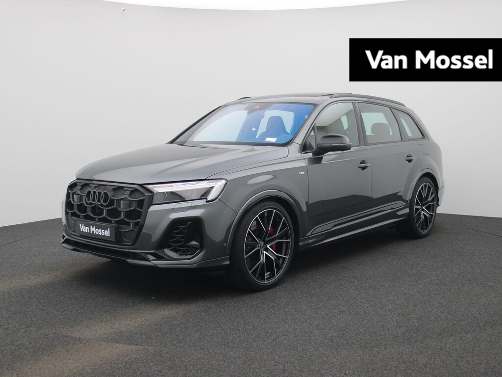 Audi Q7 60 TFSI e quattro Pro Line S Competition 490 PK | Panoramadak l Head-up display l Luchtvering l 360 Camera l Stoelverwarming voor en achter l Elektr. voorstoelen geheugen l Dodehoekdetectie l HD-matrix l Optiekpakket zwart plus l Bang & Olufsen Premium 3D l