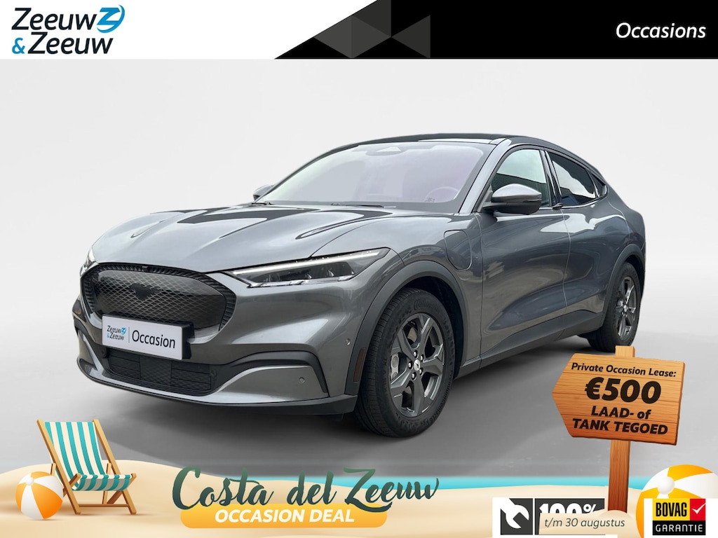 Ford Mustang Mach-E Extended RWD 98 kWh 294pk | 95,5% SOH | WLTP 610km rijbereik | Stoel- stuur en voorruitverwarming | Panorama dak | Elektrische stoelen | Technologypack +