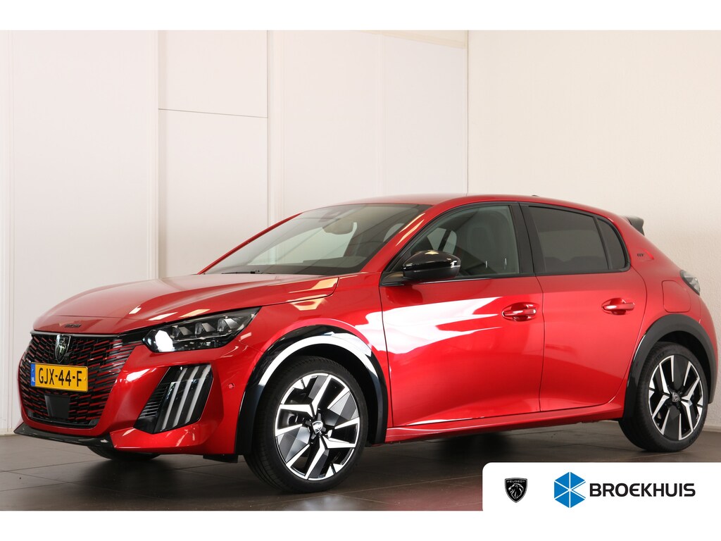Peugeot 208 1.2 Hybrid 100 e-DCS6 GT | Navi | Alcantara | El. verst. + Stoelverw. + Massage | Ad. Cruise | Clima | Camera V+A | Parkeersensoren V+A | 17" Lichtmetaal | Metallic |
