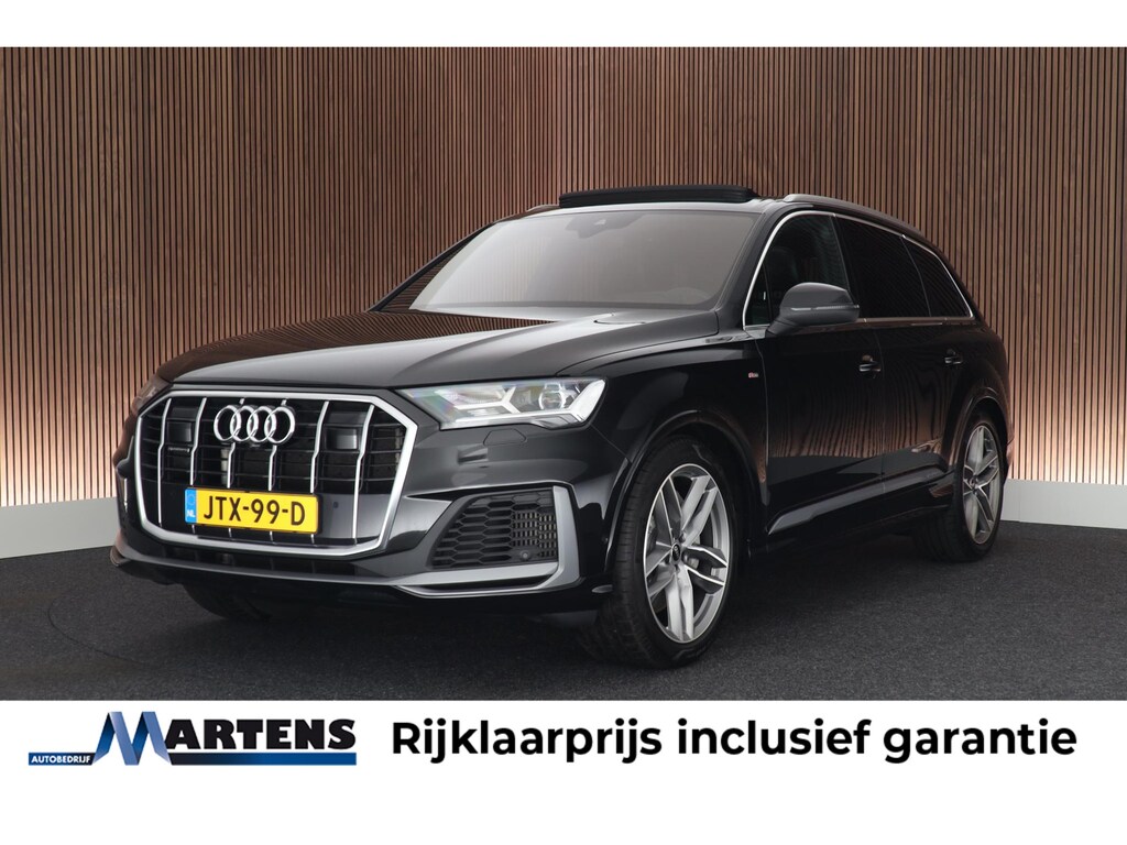 Audi Q7 55 TFSIe 381pk quattro Pro Line S Leder Memory Sluithulp B&O Panoramadak Camera Stoel + Stuurverwarming Luchtvering Navigatie 2x S-Line