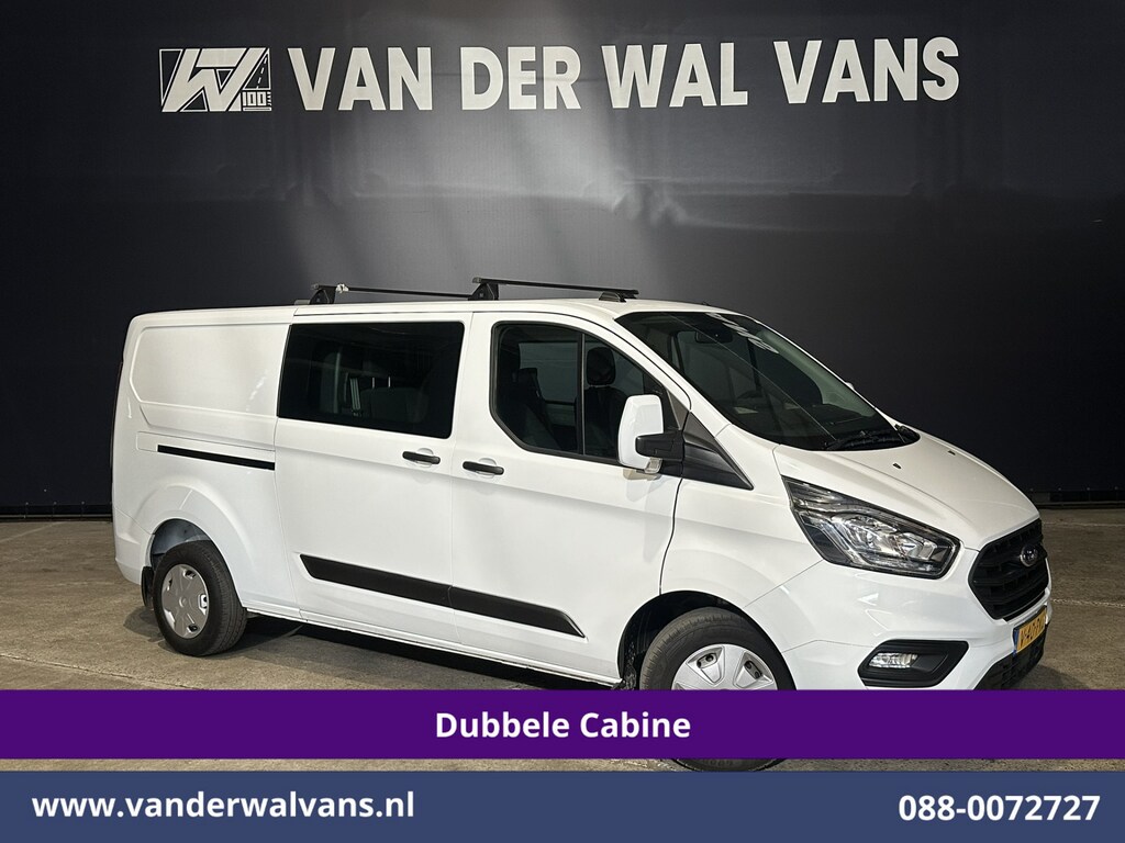 Ford Transit Custom 2.0 TDCI 131pk L2H1 Dubbele Cabine Inrichting Euro6 Airco | 5-Zits | Camera | Cruisecontrol | LED Parkeersensoren, Stoelverwarming, Achterklep, Dakdragers, 2800kg trekvermogen