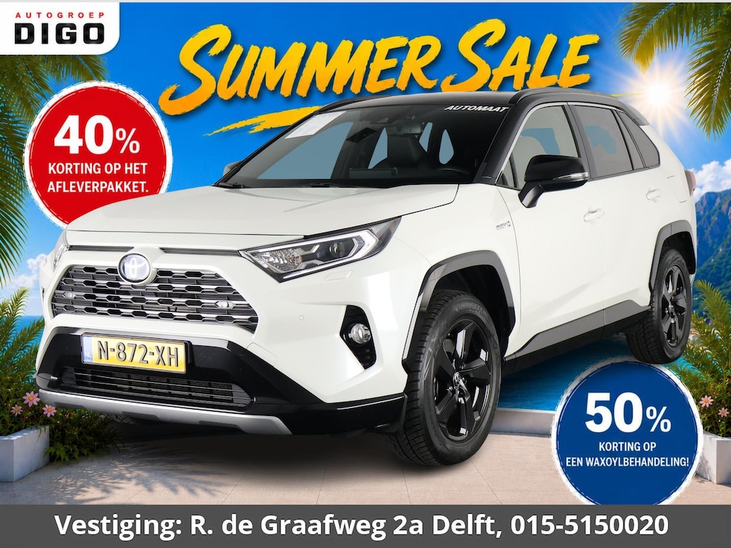 Toyota RAV4 2.5 Hybrid AWD Bi-Tone | 1650 KG trekgewicht | Trekhaak | Parkeersensoren | Apple Carplay & AndroidAUTO | Adapt.Cruise Control |