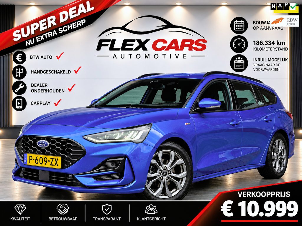 Ford Focus Wagon 1.0 EcoBoost Hybrid ST Line|NL auto|Parkeersensoren