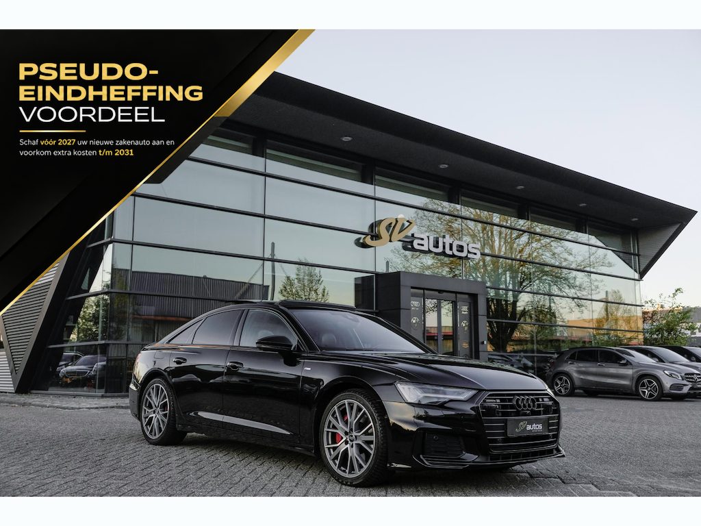 Audi A6 Limousine 55 TFSIe Competion 367pk Quattro Panoramadak 4-wielbesturing *SOH 95%* Nachtzicht B&O audio Matrix Trekhaak elektrisch