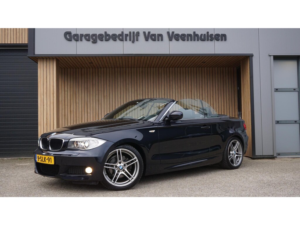 BMW 1-Serie Cabrio 118i 143pk Automaat M Sport Edition Leder Xenon 18inch LM *CarbonSchwarz* 74907km! NL auto!