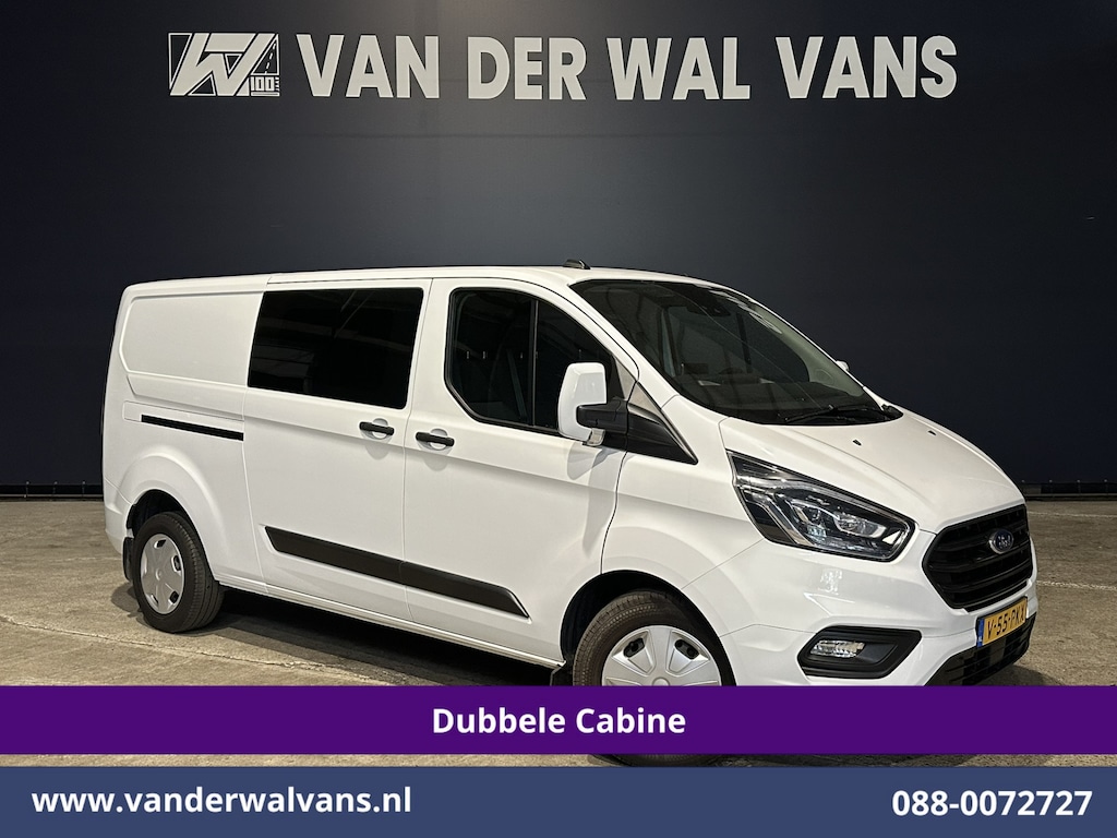 Ford Transit Custom 2.0 TDCI 131pk Automaat L2H1 Dubbele Cabine Euro6 Airco | 6-Zits | Camera | Navigatie | Apple Carplay Android Auto, Xenon, Cruisecontrol, Stoelverwarming, Verwarmde voorruit, Parkeersensoren, Achterklep