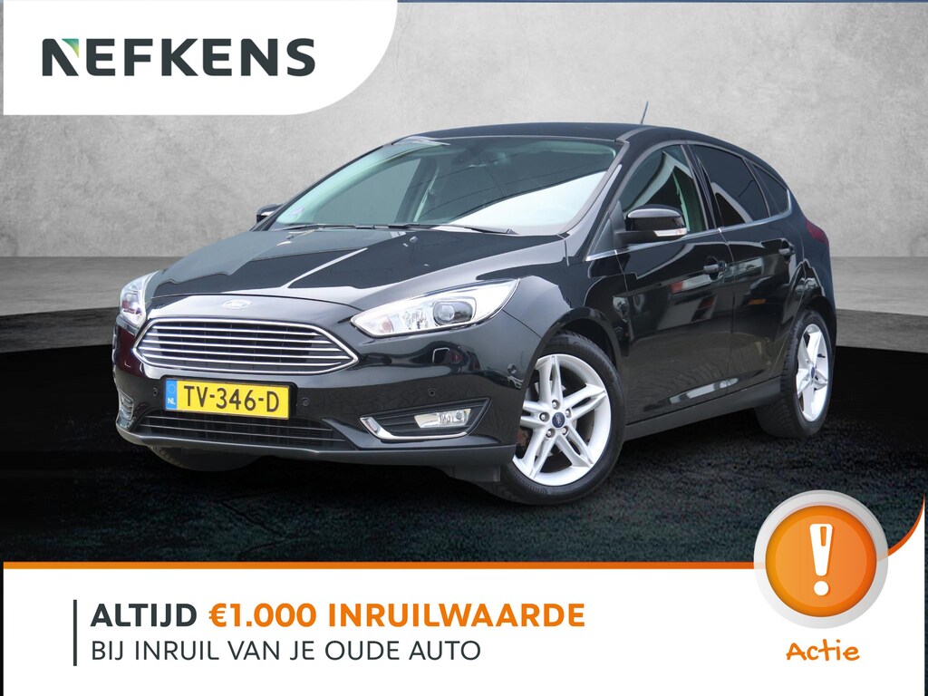 Ford Focus 1.0 Titanium Navigatie | Airco | Lage KM | Dealer onderhouden | Trekhaak | Apple Carplay & Android Auto | All-season