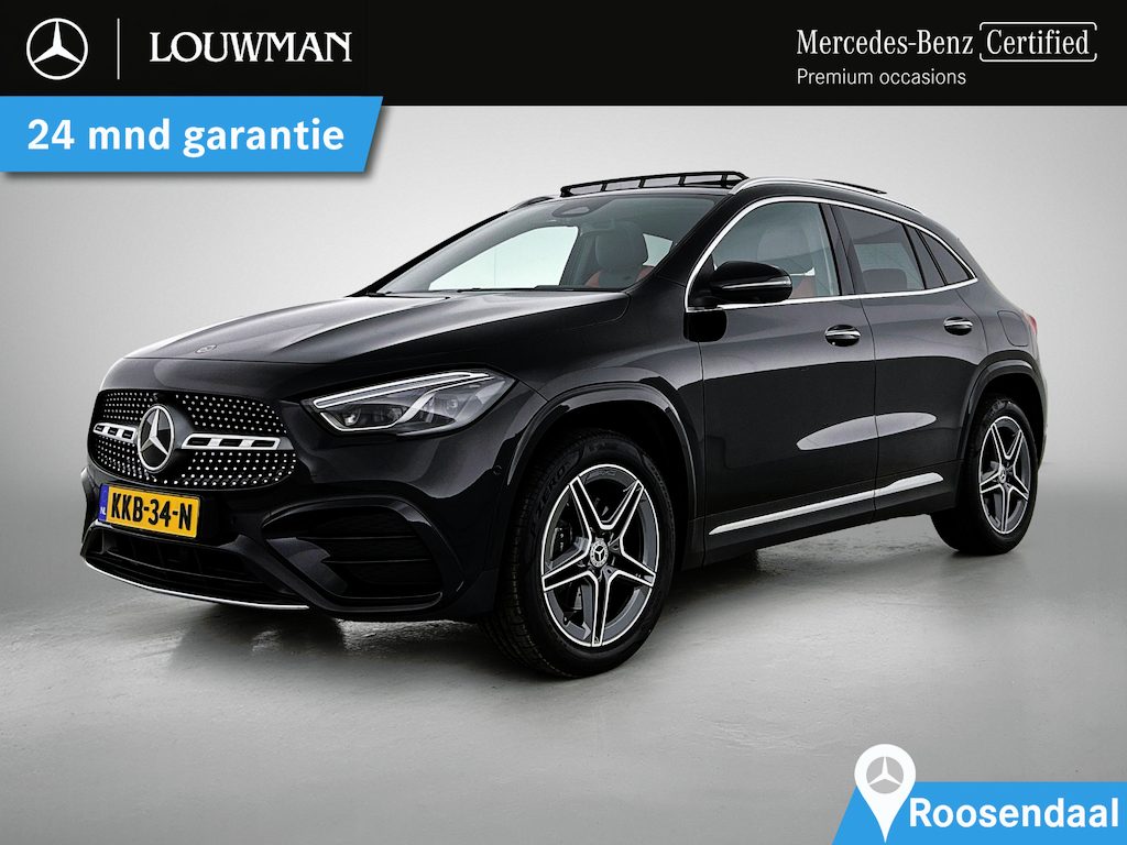 Mercedes-Benz GLA 250 e AMG Plug-In Hybride | Pepper Red Leder | Distronic  |Memory | 360 gr Camera | Head up Displ. | Stuur En stoelverwarming | Inclusief 24 maanden Mercedes-Benz Certified garantie voor Europa.