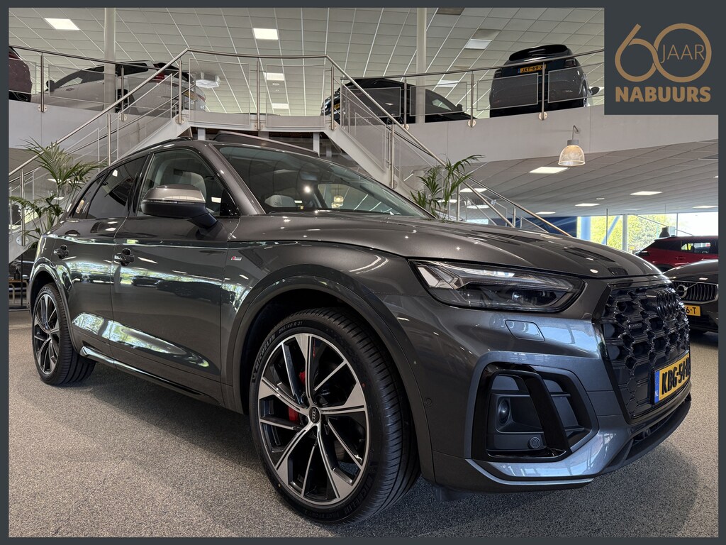 Audi Q5 50 TFSI e S edition, Luchtvering, Pano, Trekhaak, 21inch, 360cam, HUD
