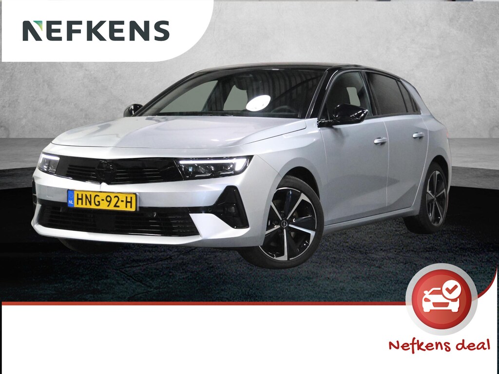 Opel Astra 145PK Hybrid GS | 1ste eigenaar | AppleCarPlay/AndroidAuto | Head-Up Display | Navigatie | Adaptive Cruise Control | Keyless | AGR Stoel | Stoel/Stuur/Voorruitverwarming | FULL LED | 360'Camera | Isofix | Privacy Glass | Two-Tone |