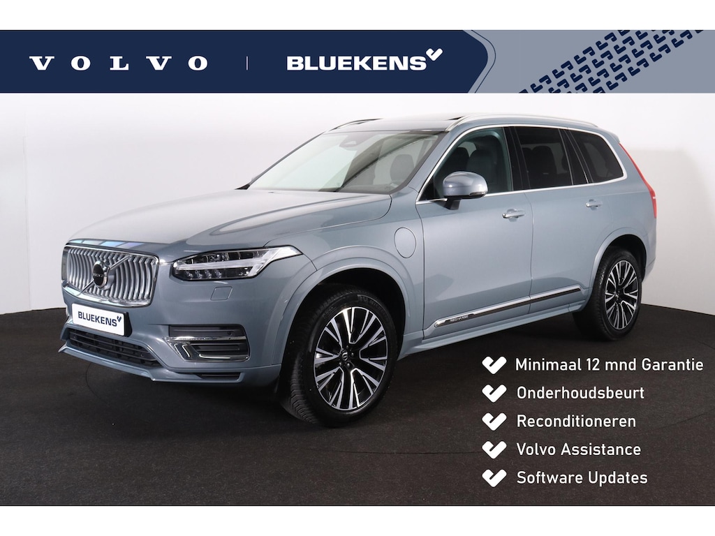 Volvo XC90 T8 Recharge AWD Ultimate Bright - Panorama/schuifdak - IntelliSafe Assist & Surround - Harman/Kardon audio - Adaptieve LED koplampen - Parkeercamera achter - Verwarmde voorstoelen, stuur & achterbank - Parkeersensoren voor & achter - Elektr. bedienb. voorstoelen met geheugen - Head up display - Draadloze tel. lader - Standkachel - Extra getint glas - 20' LMV