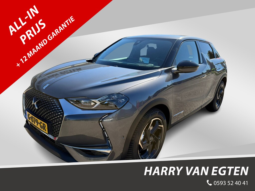 DS 3 Crossback 1.2 Grand Chic 130pk Automaat | Leder | Navi | Camera | HUD | Adapt. Cruise |