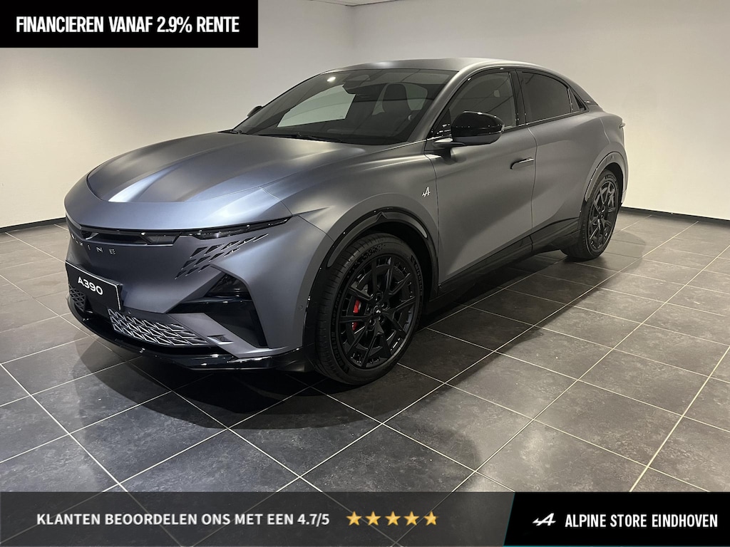 Alpine A390 GT 89kWh | Pack Driving | Devialet Xtreme sound | 20'' |  Cristal noir matte Finish | Leder/alcantara interieur | zwart hemel |  Navi | Adaptieve cruise control |