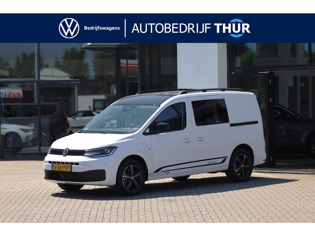 Volkswagen Caddy Maxi Flexible 1.5 TSI Hybride Limited Edition 115PK / 85kW DSG, Achteruitrijcamera (rear view), digital cockpit pro, climatronic, parkeersensoren voor en achter (pdc), DAB+, in hoogte verstelbare voorstoelen, cruise control, keyless start, LED verlichting, elektrisch verstel-, verwarm- en inklapbare buitenspiegels, schuifdeuren links & rechts, achterdeuren met ruit etc.