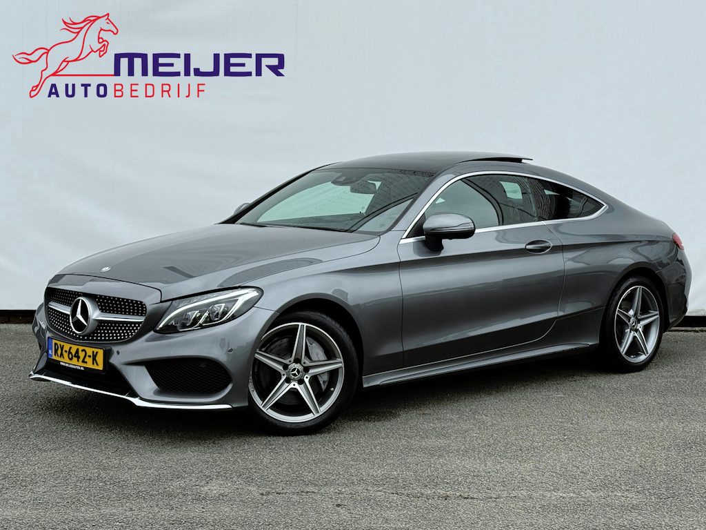 Mercedes-Benz C-klasse Coupé 400 4MATIC Prestige AMG Line | LED | Navigatie | Cruise | Panoramadak | Trekhaak |Burmester|333 PK!!