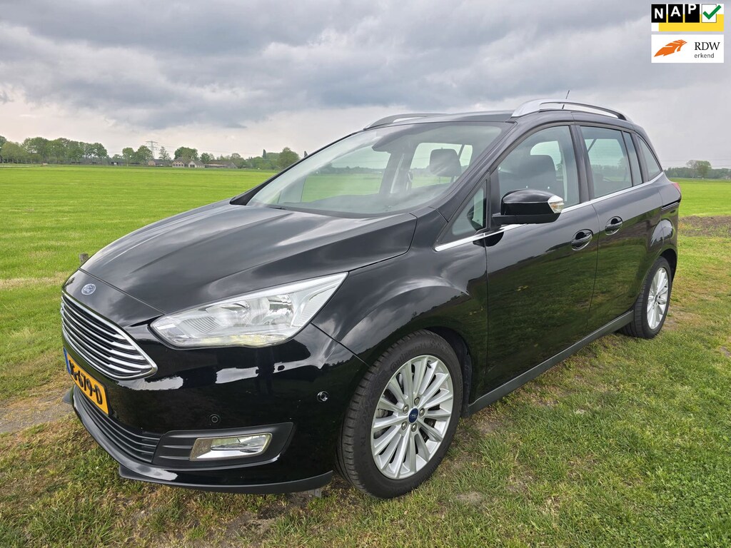 Ford Grand C-Max 1.0 Titanium|1ste eigenaar|Dealer onderhouden|NL-auto|Bluetooth|Navigatie|