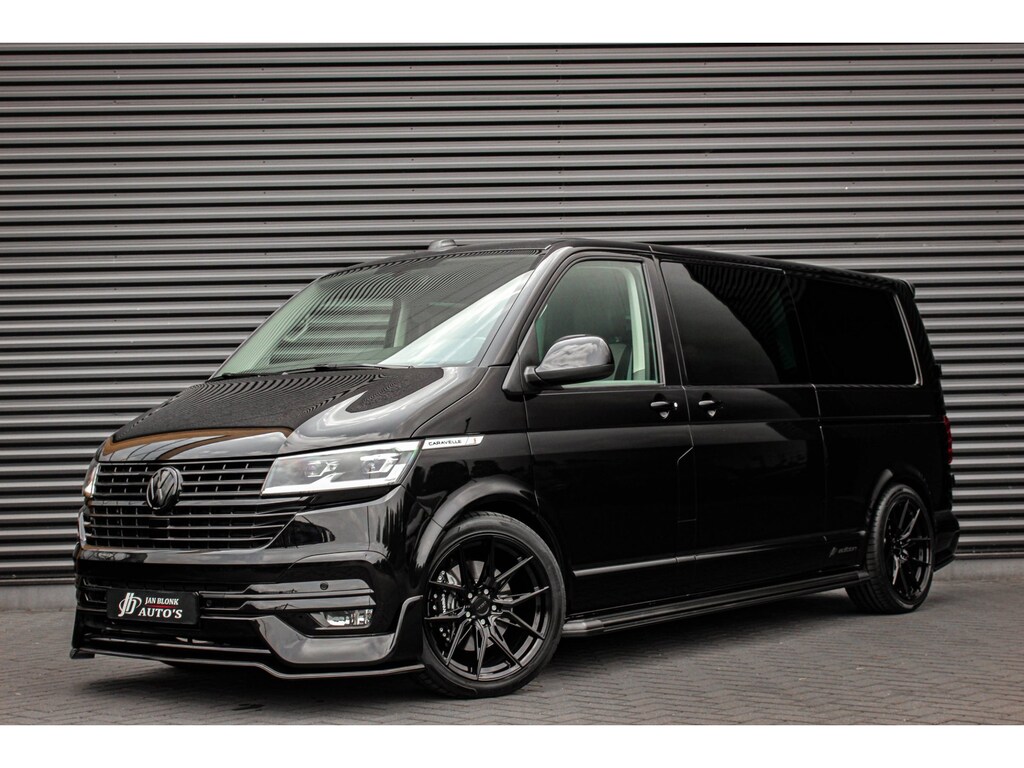 Volkswagen Transporter 2.0 TDI L2H1 CARAVELLE 204PK DC DUBBEL CABINE / ELEK.SCHUIF / FULL OPTIONS / LEDER / FULL BLACK / APPLE CAR