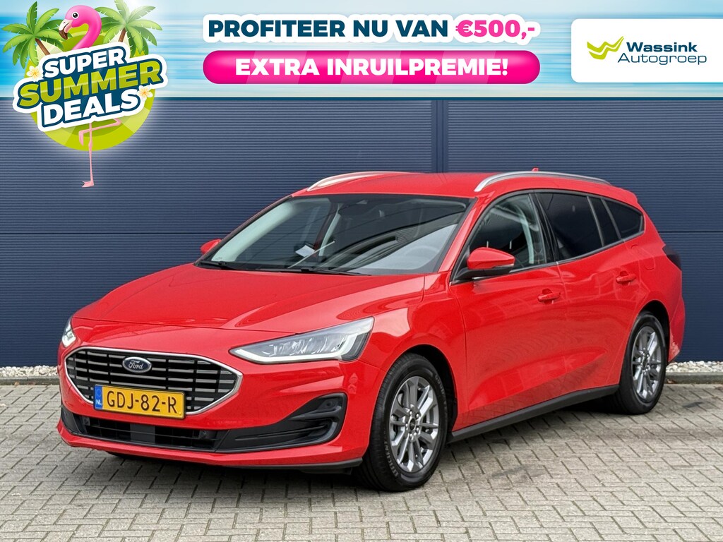 Ford Focus Wagon 1.0 EcoBoost Hybrid 155pk Powershift \ Automaat | SUMMER DEALS | Titanium | Navigatie | Parkeerhulp V+A | Lage kmstand!