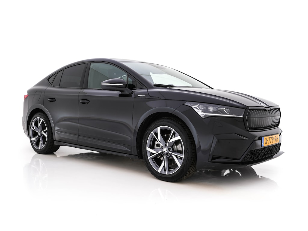 Skoda Enyaq Coupé 85 Sportline [ 3-Fase-11kW] {SoH-95%} (INCL-BTW) Aut. *PANO |  LEATHER-ALCANTARA | FULL-LED | BLINDSPOT | HEATED-SPORTSEATS | CAMERA | KEYLESS | PRIVACY-GLASS | ADAPTIVE-CRUISE | SHIFTPADDLES | TOWBAR | 20''ALU*