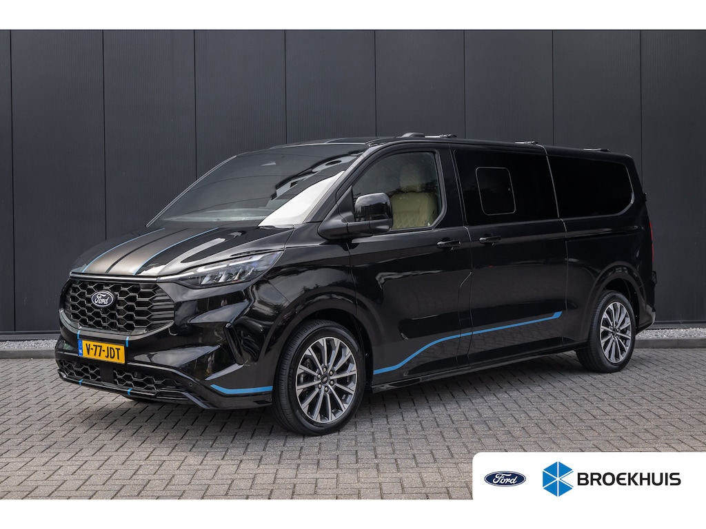 Ford Transit Custom AWD | Dubbel Cabine | zwarte hemelbekleding | bruin leder | 19'' velgen | zeer compleet |