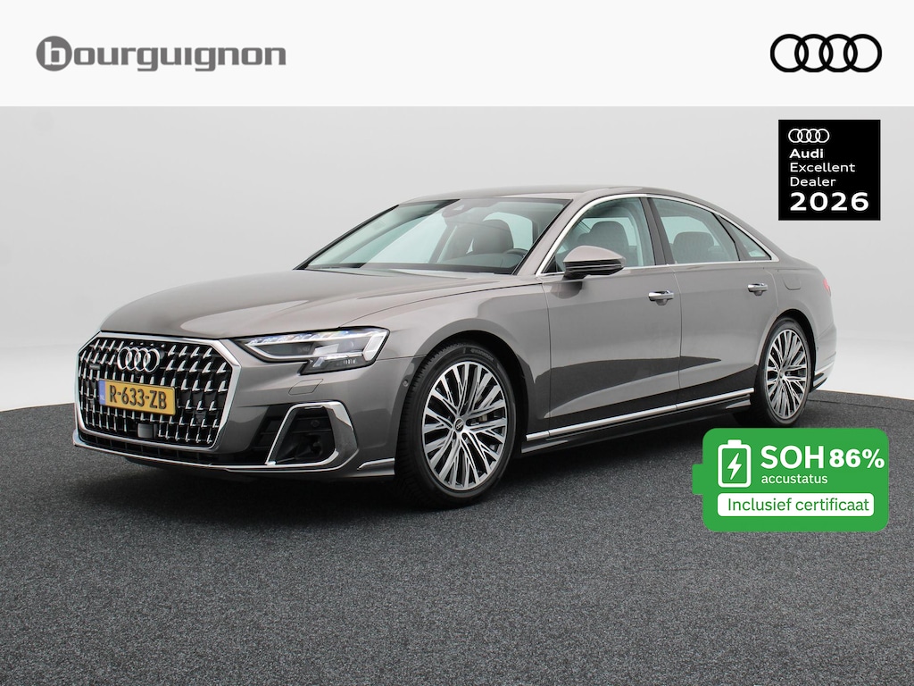 Audi A8 60 TFSi e quattro 463 Pk Automaat | Trekhaak | Stoelverwarming | Adaptive Cruise | Bang & Olufsen | Elektrische Stoelen | 360° Camera | CarPlay | 20 Inch