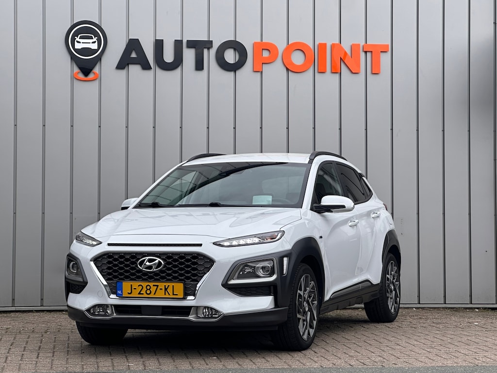 Hyundai Kona 1.6 GDI HEV Premium 1E EIG DEALEROND ORG NL|HEADSUP|LEER|MEMORY+STOELVRM|DODEHOEK|CAMERA|PARK.ASSIST|VRITUALCOCKPIT