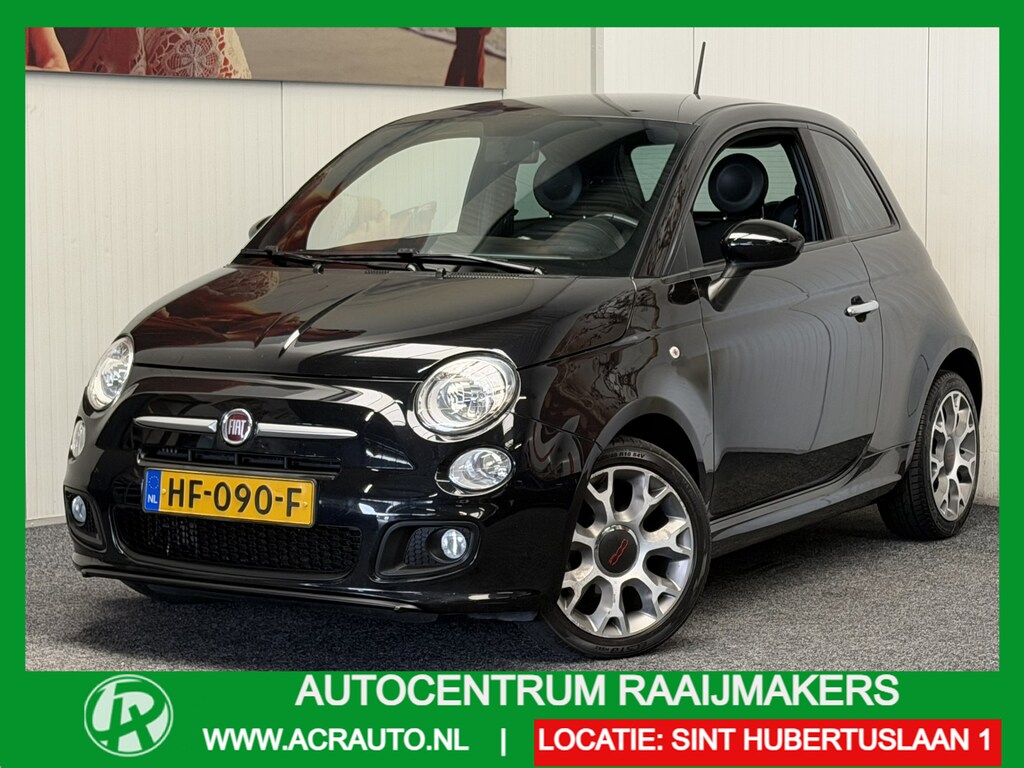 Fiat 500 500S 0.9 TWIN AIR TURBO DIGITAAL DASHBOARD HALF LEDER AIRCO BLUETOOTH TELEFOON RADIO/CD/MP3 ELEKTRISCHE RAMEN VOOR 16" LICHTMETALEN VELGEN MISTLAMPEN VOOR ZEER MOOI !!
