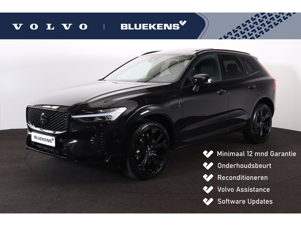 Volvo XC60 T6 Recharge AWD Plus Black Edition - Panorama/schuifdak - IntelliSafe Assist & Surround - 360º Camera - Harman/Kardon audio - Adaptieve LED koplampen - Verwarmde voorstoelen, stuur & achterbank - Parkeersensoren voor & achter - Elektr. bedienb. voorstoelen met geheugen - Head up display - Draadloze tel. lader - Extra getint glas - 21' LMV