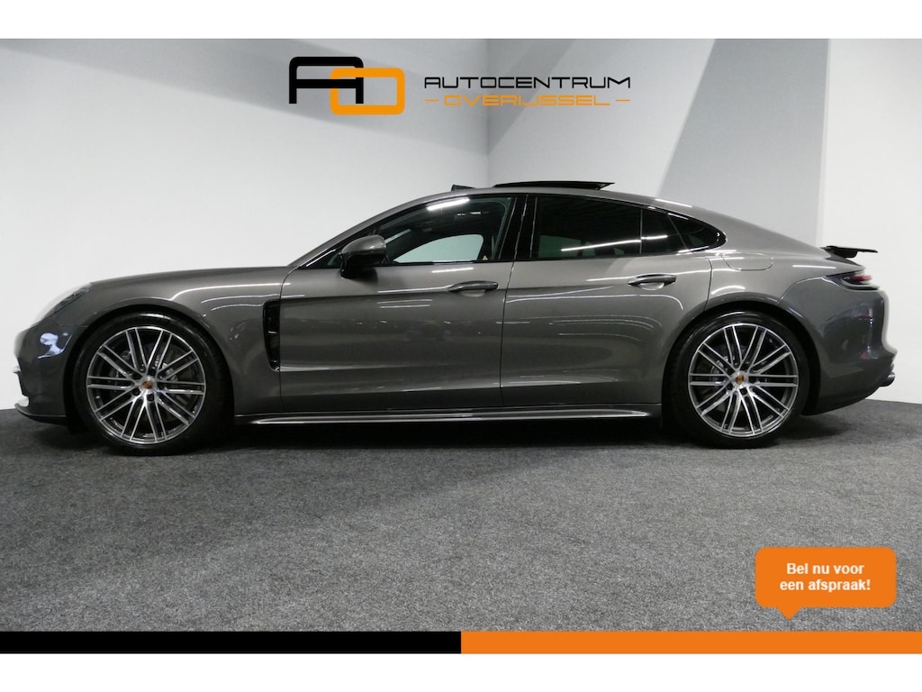 Porsche Panamera 2.9 4 E-Hybrid / Orig. Nederlands (NAP) / Panoramadak / Sport Chrono / Sportuitlaat / Elektr. verstelbare voorstoelen + memory (18weg) / Carbon interieur / Luchtvering / Stoelkoeling / PDLS+ / Rondomzichtcamera / Stoelverwarming voor + achter / Softclose / BOSE-audio systeem / Ambienteverlichting / Apple Carplay / Dodehoek detectie