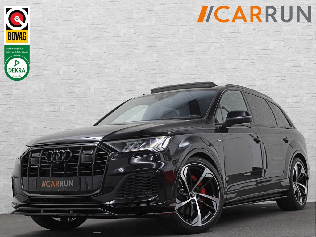 Audi Q7 50 TDI 7-Persoons S-Line | #RS-Leder | 360 Camera | Trekhaak | ACC | Panorama | B&O Sound | Head-Up | 67.800,= Ex btw | Soft-Close | Matrix-LED | 4-Zone Clima | Stoelverwarming V+A | Keyless-Entry | Standkachel | Luchtvering | Tour-Pakket | Memory | Sfeerverlichting | Stuurverwarming | Autom. Parkeren | Carplay |