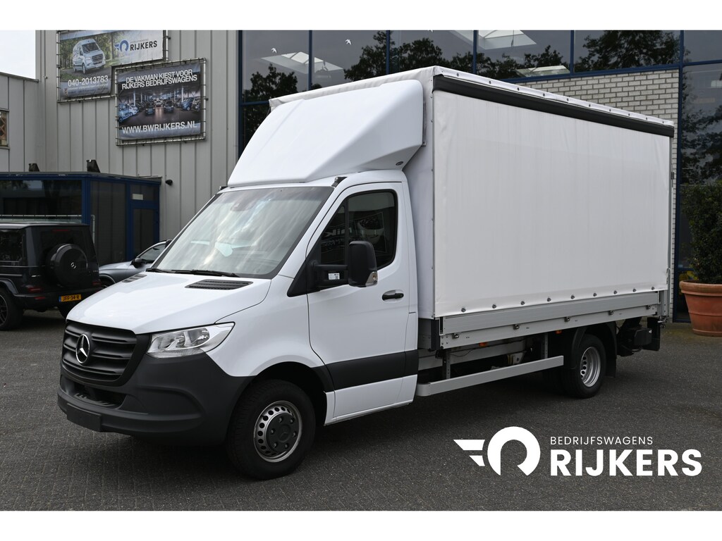 Mercedes-Benz Sprinter 517 CDI L3 Schuifzeil met laadklep 3500 KG trekhaak, Geveerde stoel, Huifzeil, Zeilwagen