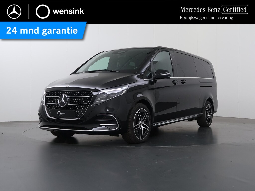 Mercedes-Benz V-klasse 300d | XL L3 | AMG | 4-MATIC | Dubbele Cabine | 360 CAMERA | DISTRONIC PLUS | LEDER ZWART "LUGANO" | ALARM | STOELVERWARMING | NAVIGATIE | CARPLAY | ANDROID AUTO | CLIMATE CONTROL | DAB+ | CERTIFIED