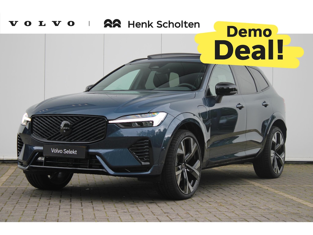 Volvo XC60 T6 Plug-in hybrid AWD Plus Black Edition | Demo Deal | 360 Camera | Adaptive Cruise & Pilot Assist | Schuif-/kanteldak | Dodehoekdetectie Met Correctie | Draadloze Telefoonlader  | Rijstrooksensor Met Correctie | Keyless Entry  | Stuurwielverwarming | Extra getint glas achter | Luchtvering