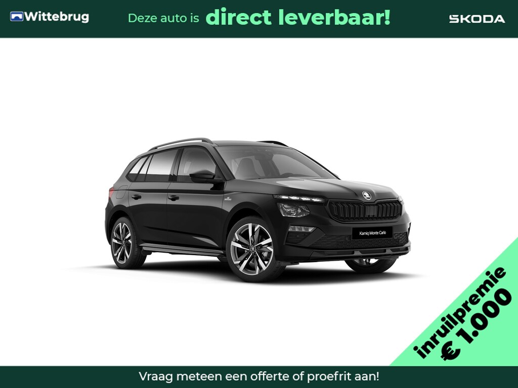Skoda Kamiq 1.0 TSI Monte Carlo 18" lichtmetalen velgen / Travel assist / Navigatie pakket / Charging / €1000 inruilpremie