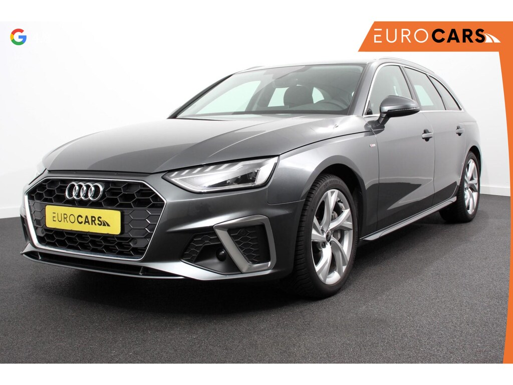 Audi A4 Avant 40 TFSI 204 pk S-tronic S Line Plus Navigatie Adaptive Cruise Control Parkeersensoren Camera Lane Assist Elektrische achterklep Stoelverwarming Ledverlichting Virtual Cockpit Climatronic