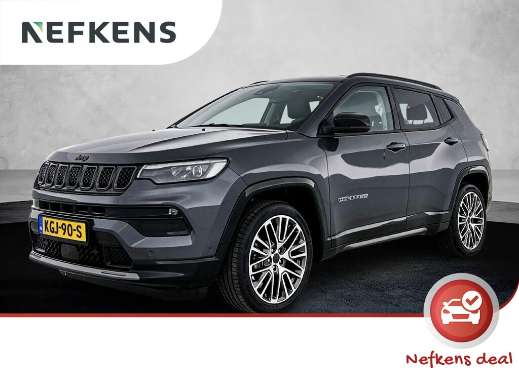 Jeep Compass 1.5T e-Hybrid Summit 130pk Automaat | Stoelen-pakket | Navigatie via CarPlay Andoird Auto | Adaptieve Cruise Control | 19"LMV | LED | Camera | Leder |